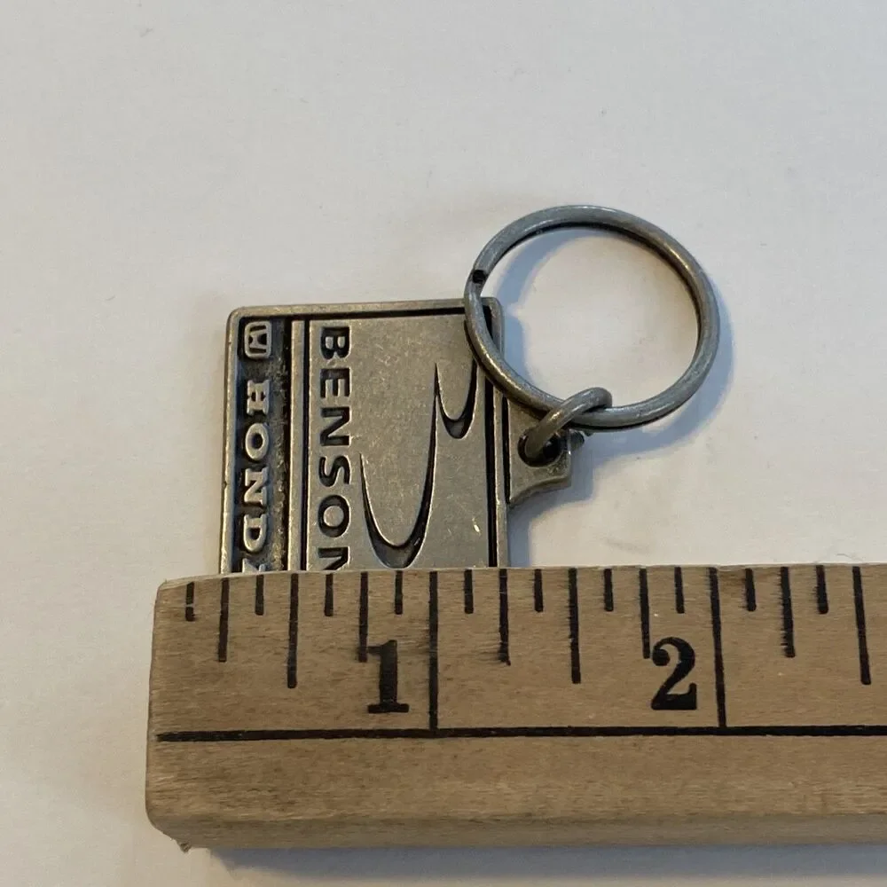Metal Benson Honda Logo Keychain Key Fob San Antonio Texas Dealership Auto